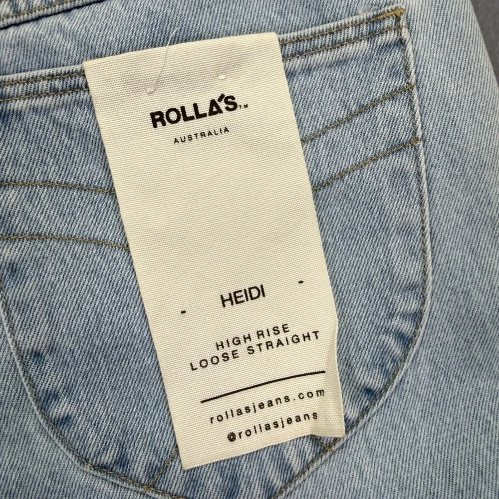 Rollas Heidi Loose Straight High Rise Distressed Jeans Jean Holic 14208 Size 31‎